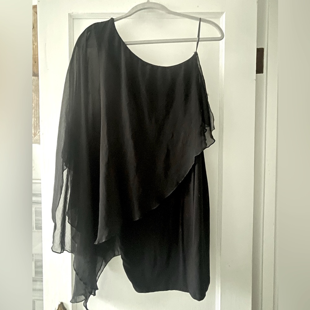 Zara Trafaluc One Shoulder Black dress